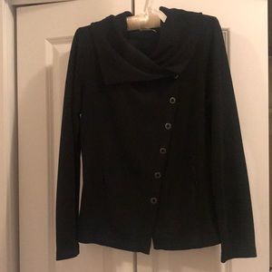 Royal Robbins asymmetrical button front sweater